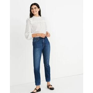 Madewell Women's The High-Rise Slim Boyjean in Barksdale Wash Jeans Size 27